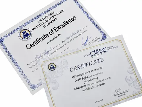 Certificate of Excellence, High CGPA preview