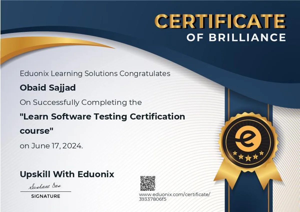 Software Testing Certification